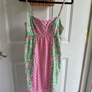 Lilly Pulitzer Pink and Green Floral Dress